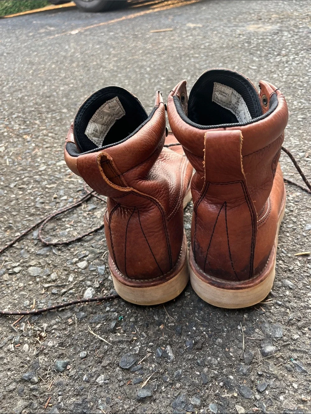 Irish Setter Tan Leather Moc-Toe Work Boots